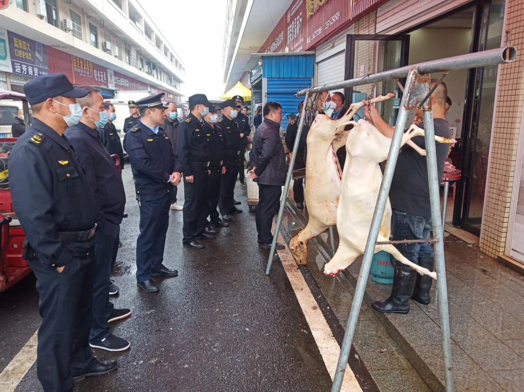 多部门联动合力整治中心城区农贸市场违规宰杀活畜行动