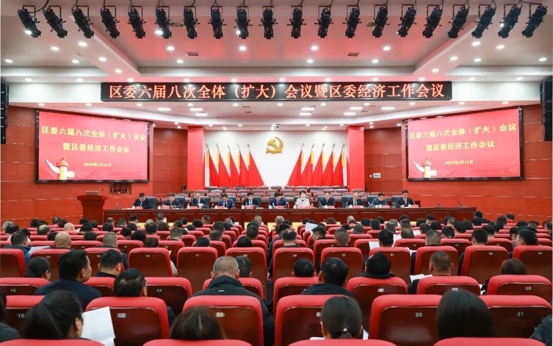 区委六届八次全体（扩大）会议暨区委经济工作会议召开